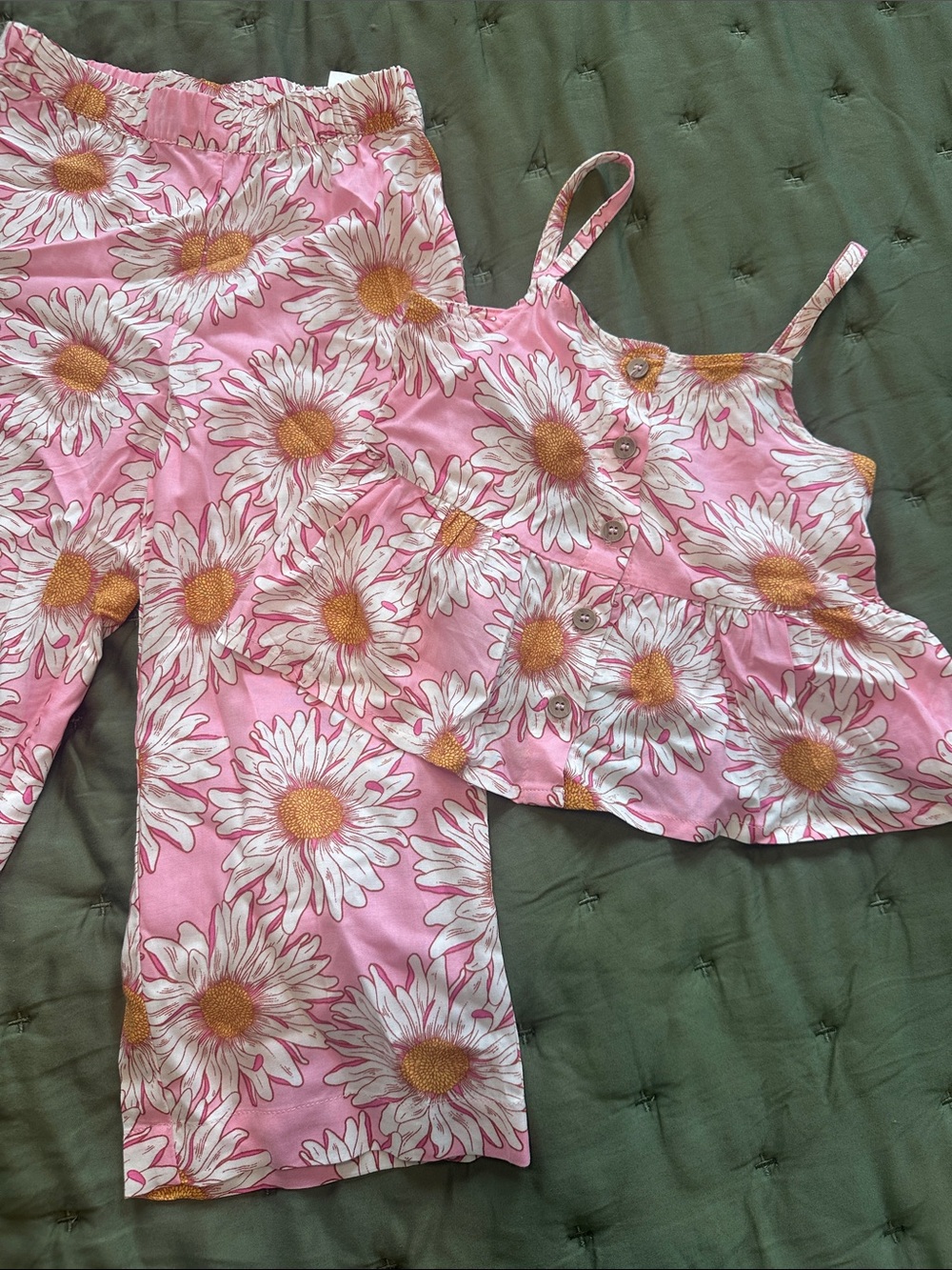 H&M Pink Daisy Print Girls Set